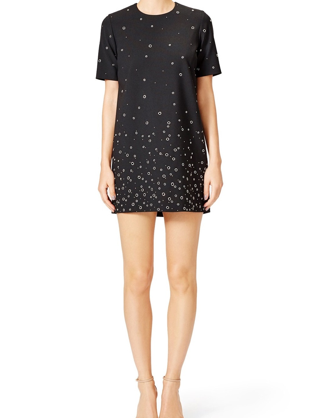 Elizabeth & James Black Karen Grommet Shift Dress